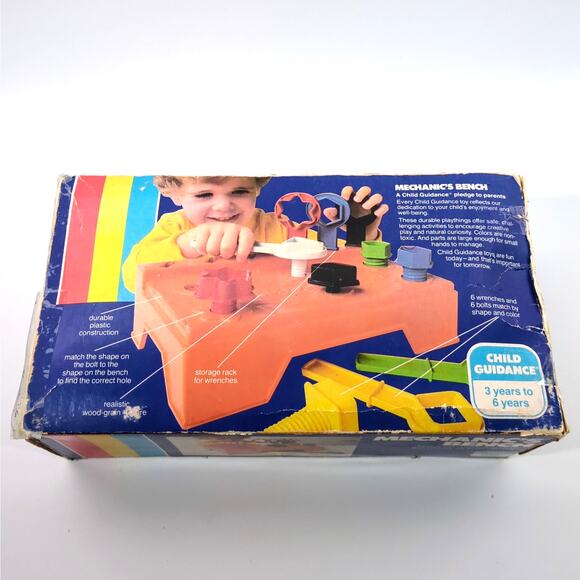 Vintage 1980 Gabriel Childs Mechanic's Bench Play Set Ages 3-6 Complete in Box - Picture 5 of 7